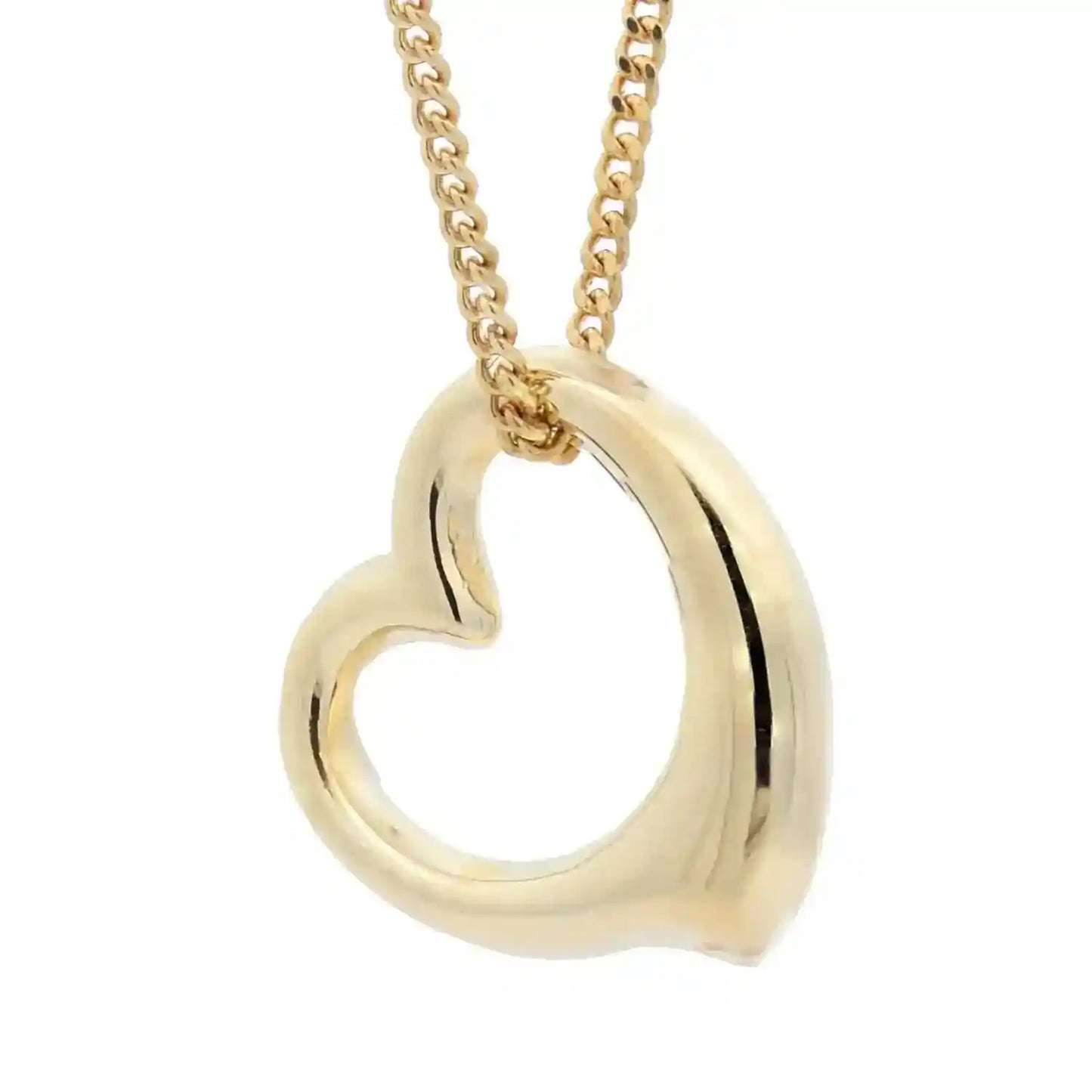 Anhänger Herz massiv 333 -8 Karat Gold mit vergoldeter Silberkette