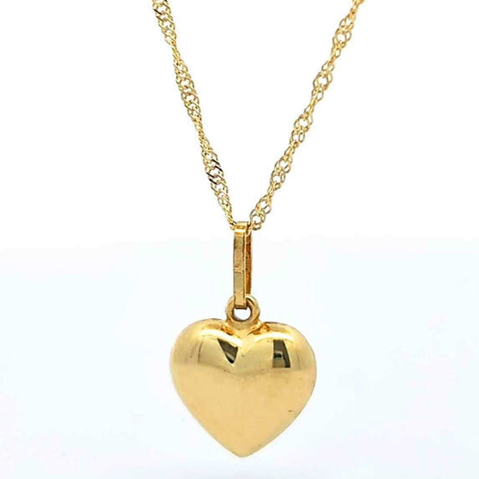 Anhänger Herz mit massiver Goldkette Singapurkette rund 1,2 mm 45 cm 3 - Firma Holzenplotz - Silberketten - Goldketten.de