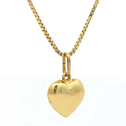 Anhänger Herz mit massiver Venezianerkette 0,9 mm 333 - 8 Karat Gold Juw - Firma Holzenplotz - Silberketten - Goldketten.de