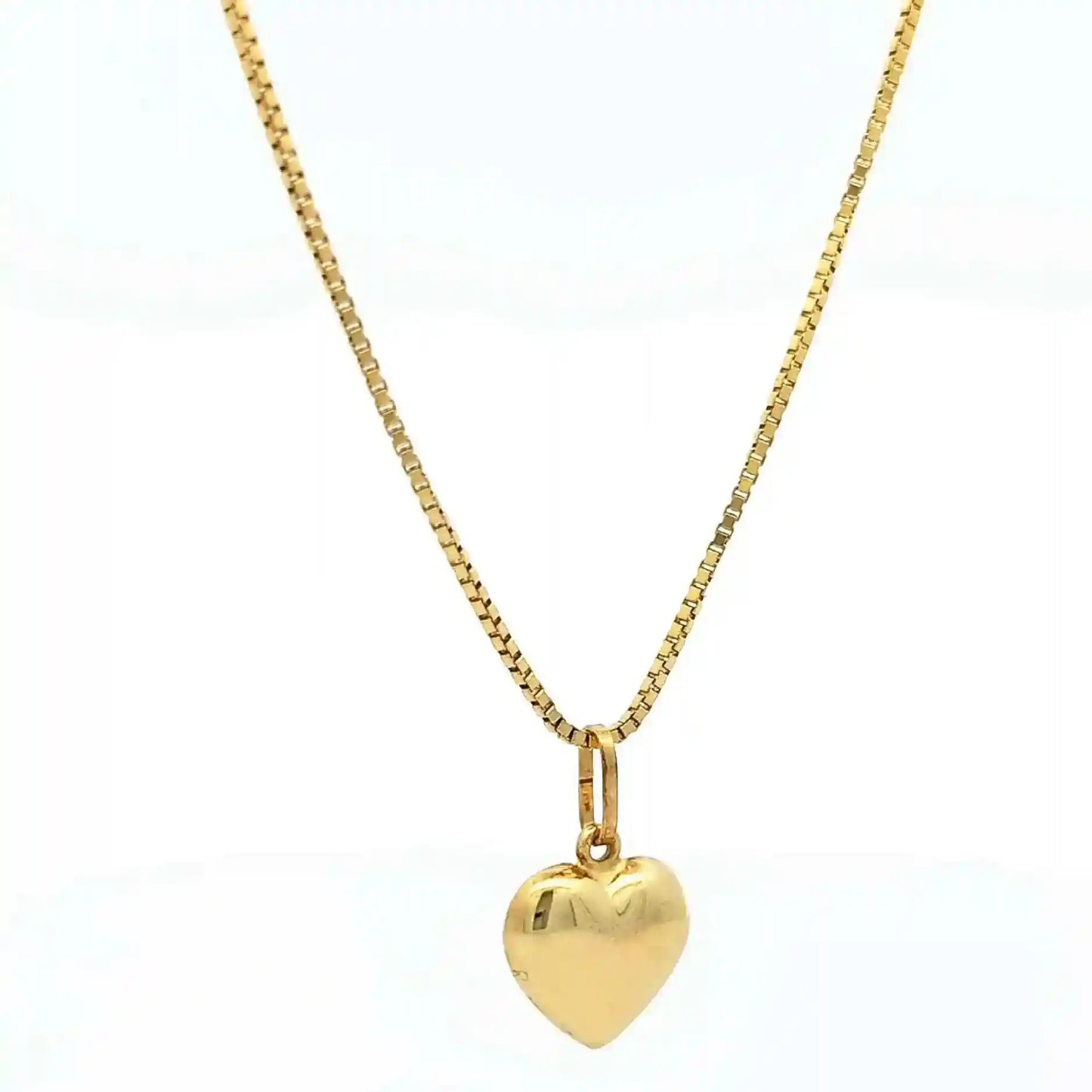 Anhänger Herz mit massiver Venezianerkette 0,9 mm 333-8 Karat Gold Juw