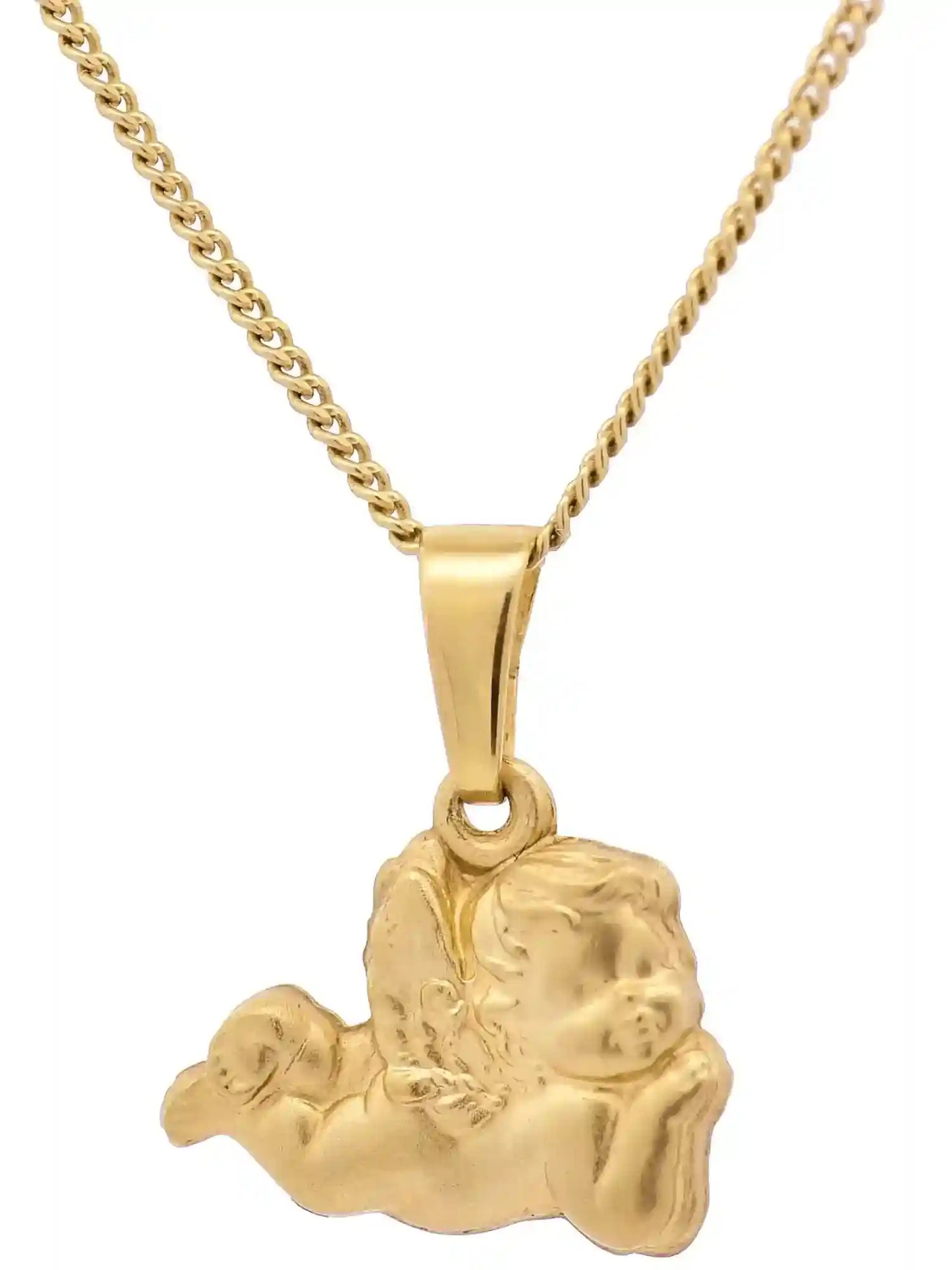 Anhänger Kettenanhänger mit Zirkonia 333 Gold mit verg. Silberkette - Firma Holzenplotz - Silberketten-Goldketten.de 