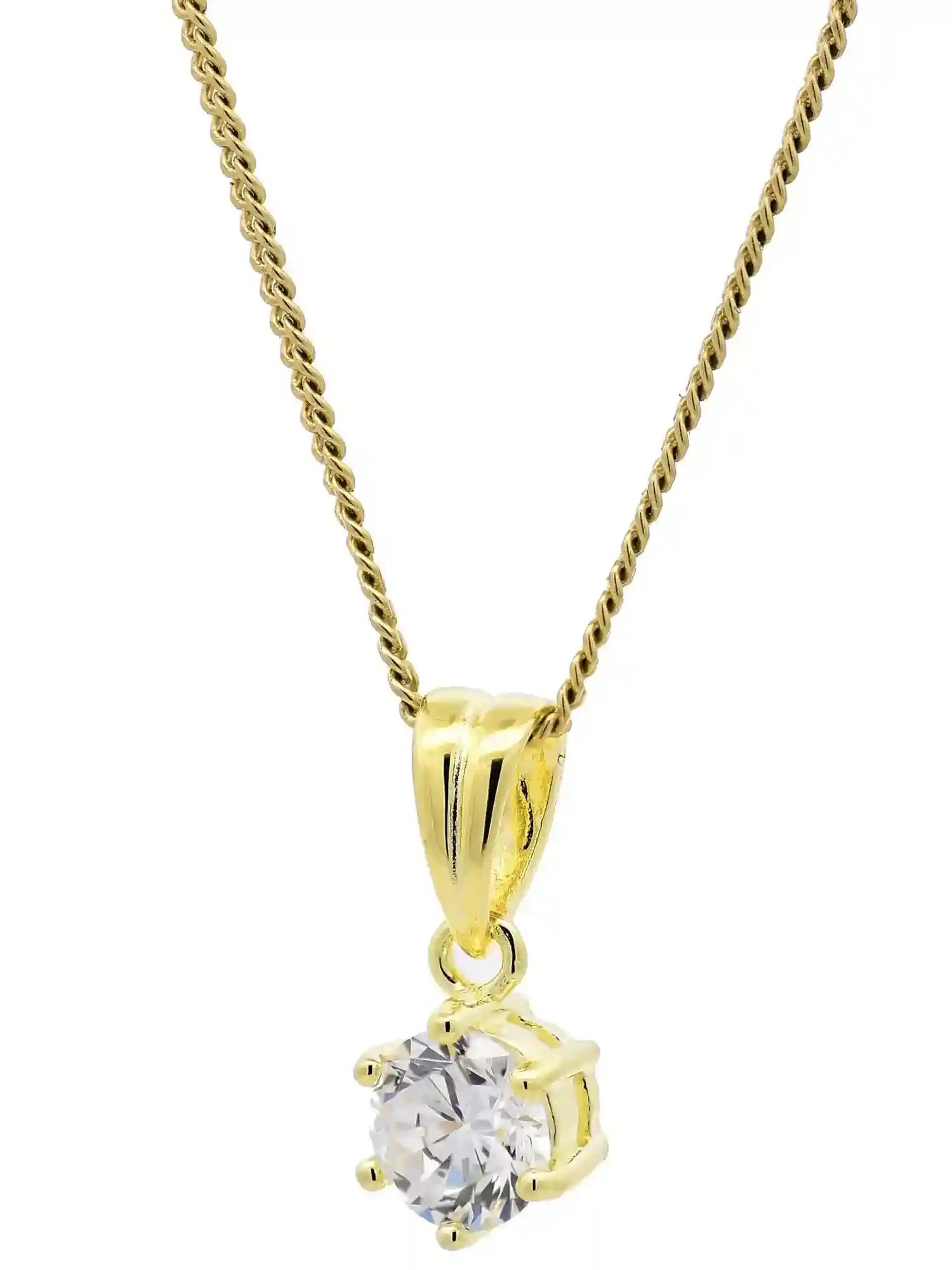 Anhänger Krappe 925 Sterlingsilber vergoldet mit verg. Silberkette - Firma Holzenplotz - Silberketten-Goldketten.de 