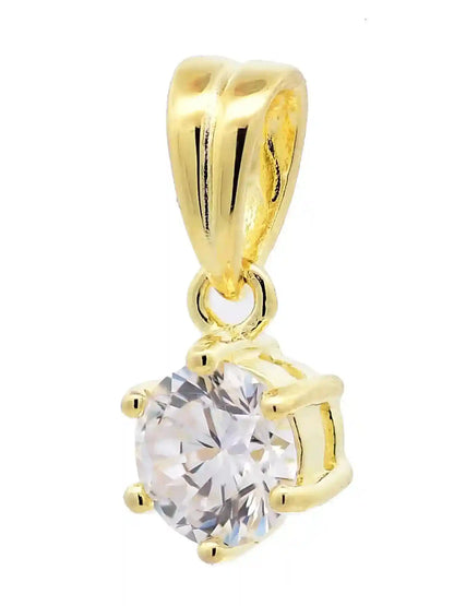 Anhänger Krappe Zirkonia massiv 925 Sterlingsilber vergoldet
