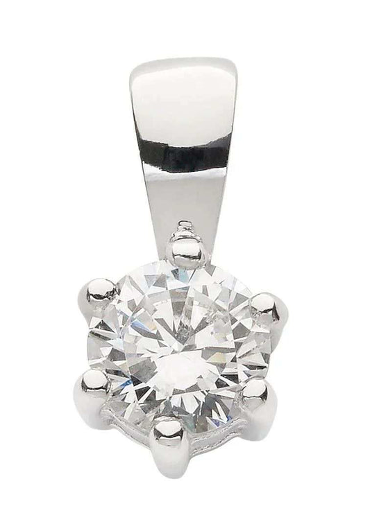 Anhänger Krappenfassung 925 Silber mit Zirkonia - Firma Holzenplotz - Silberketten - Goldketten.de