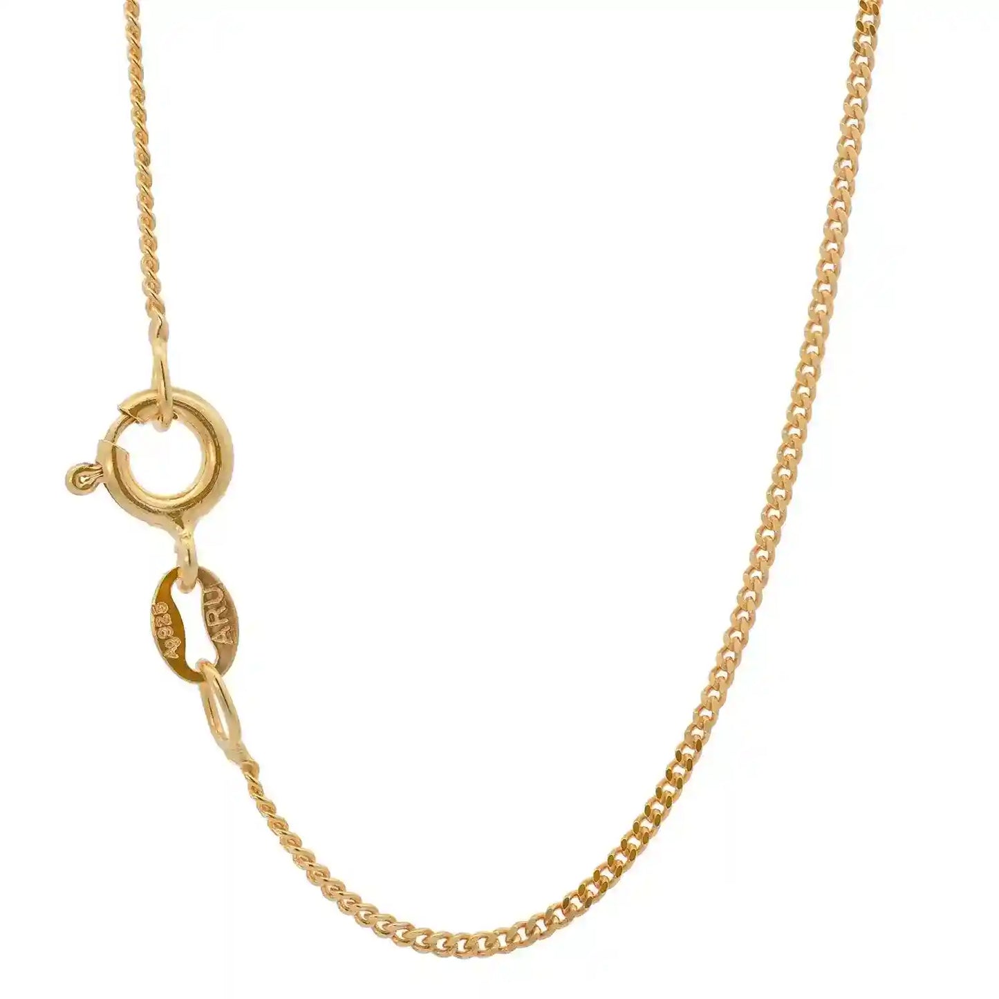 Anhänger Kreuz 585-14 Karat Gold mit vergoldeter Silberkette - Firma Holzenplotz - Silberketten-Goldketten.de 