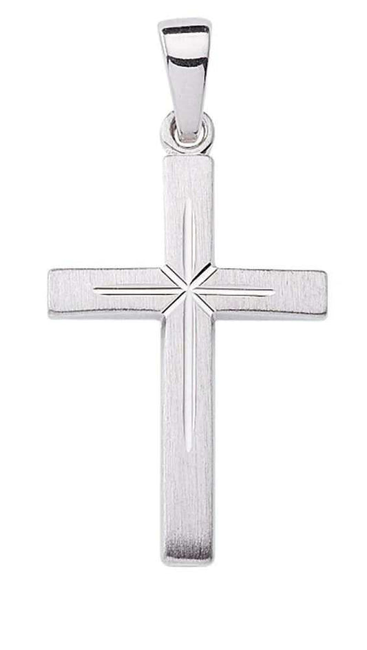 Anhänger Kreuz 925 Silber rhodiniert - Firma Holzenplotz - Silberketten - Goldketten.de
