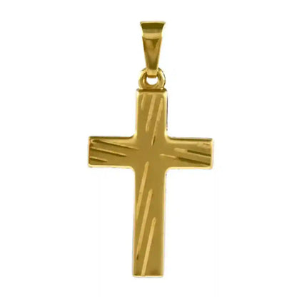 Anhänger Kreuz mit massiver Goldkette 1,1 mm 333-8 Karat Gold