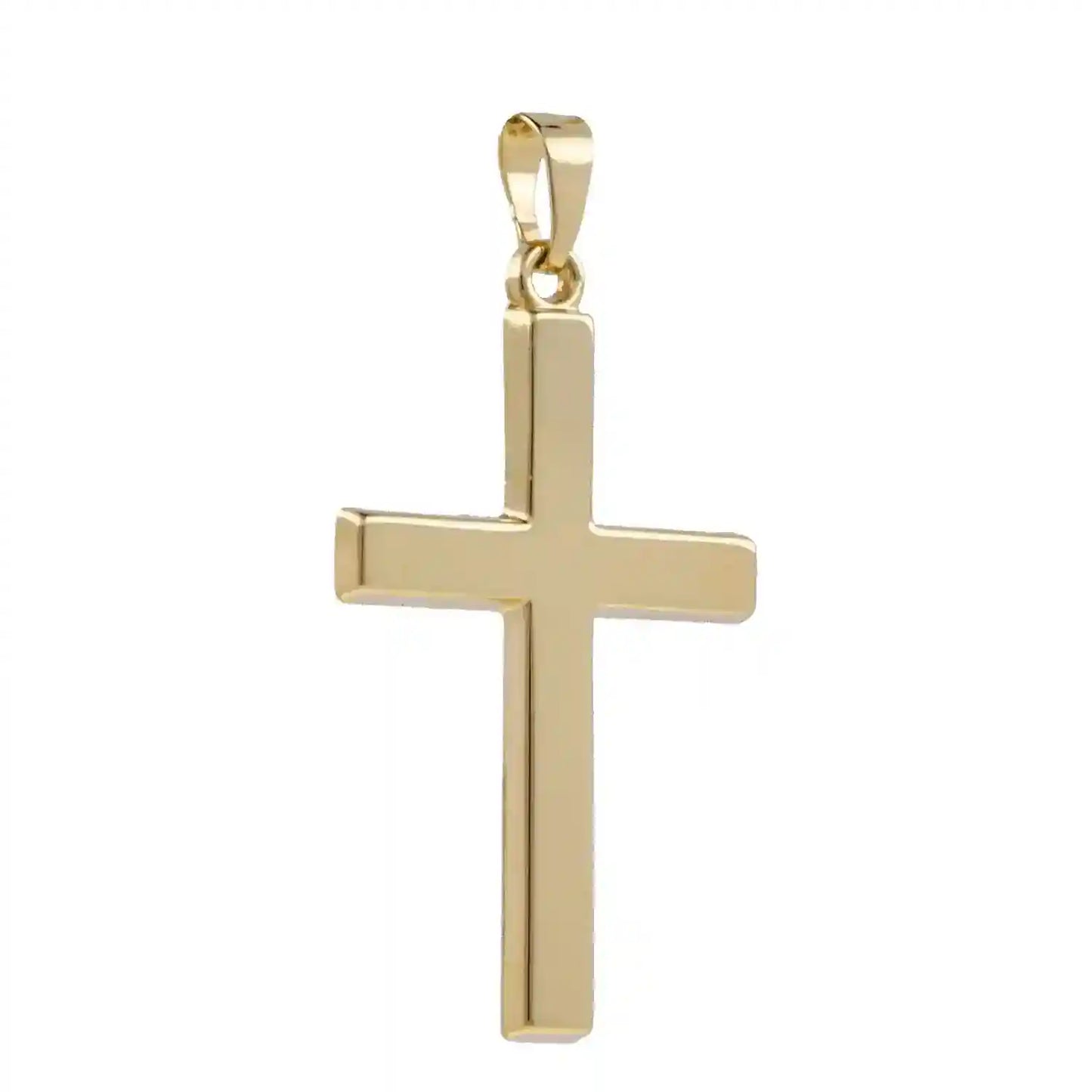 Anhänger Kreuz mit massiver Goldkette 2,6 mm - Firma Holzenplotz - Silberketten-Goldketten.de 