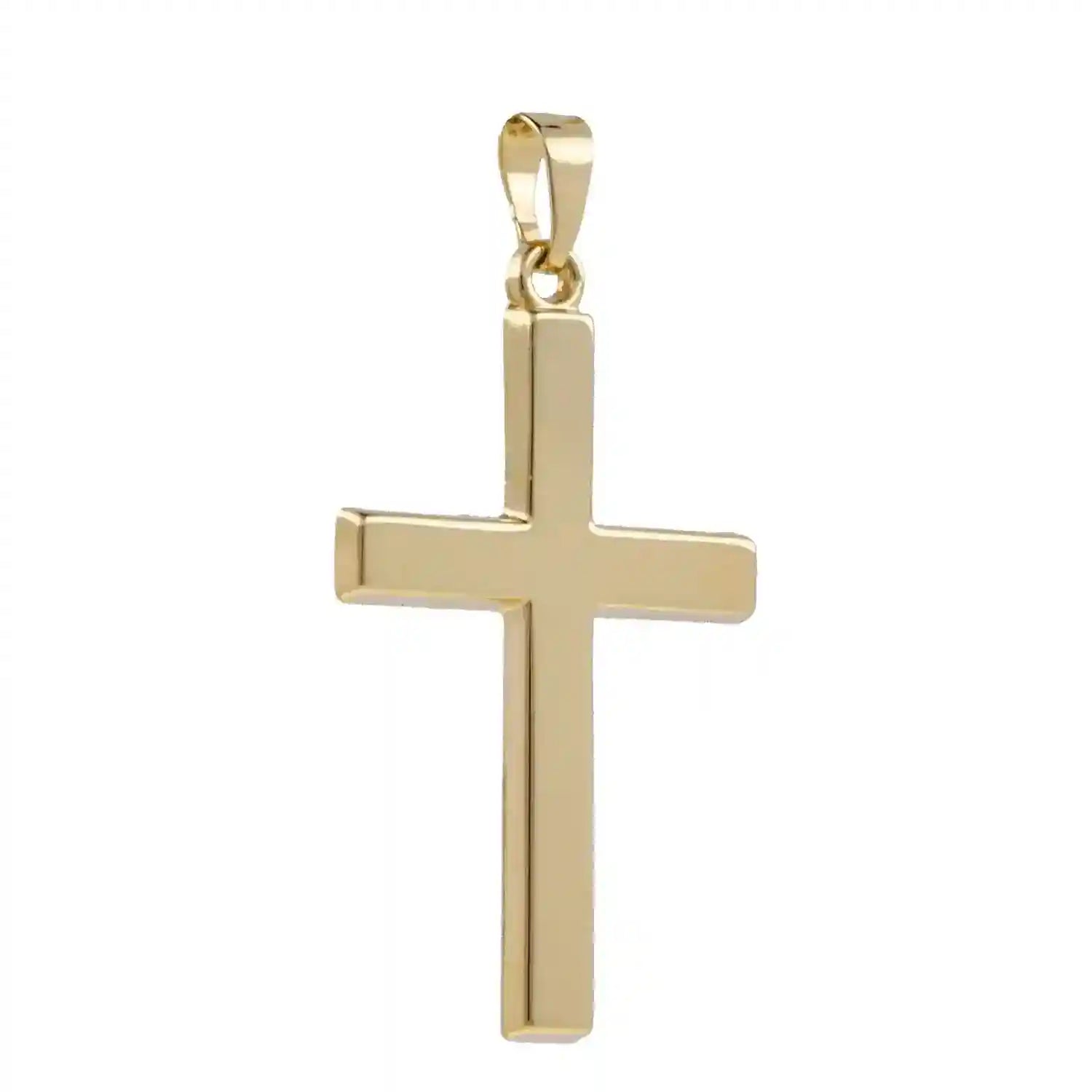 Anhänger Kreuz mit massiver Goldkette 2,6 mm - Firma Holzenplotz - Silberketten-Goldketten.de 