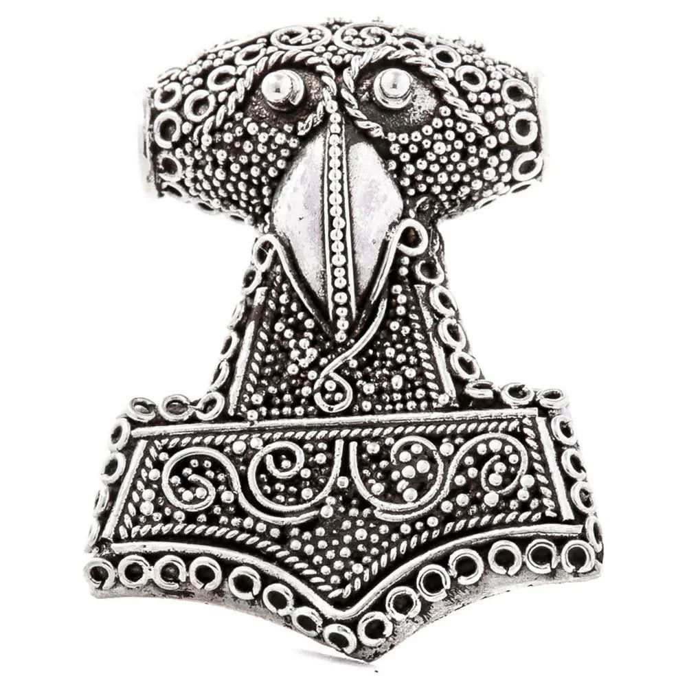 Anhänger Llyr Hammer 925er Silber - Thorhammer - 32x24mm
