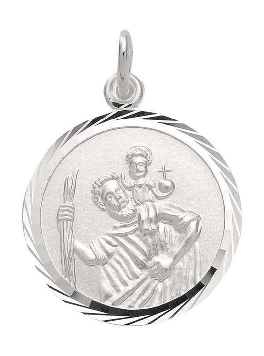 Anhänger Medaillen Christophorus 925 Silber - Firma Holzenplotz - Silberketten - Goldketten.de