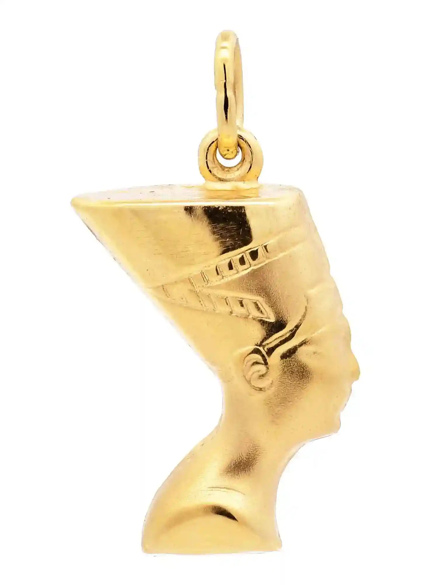 Anhänger Nofretete 333-8 Karat Gold mit vergoldeter Silberkette - Firma Holzenplotz - Silberketten-Goldketten.de 