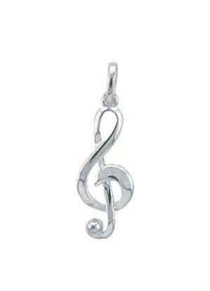 Anhänger Notenschlüssel Kettenanhänger aus massiv 925 Sterlingsilber
