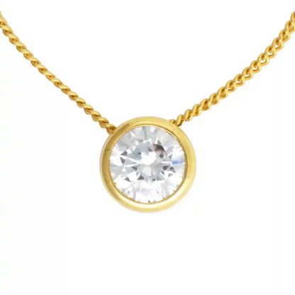 Anhänger rund 585 14 kt Gold mit Zirkonia
