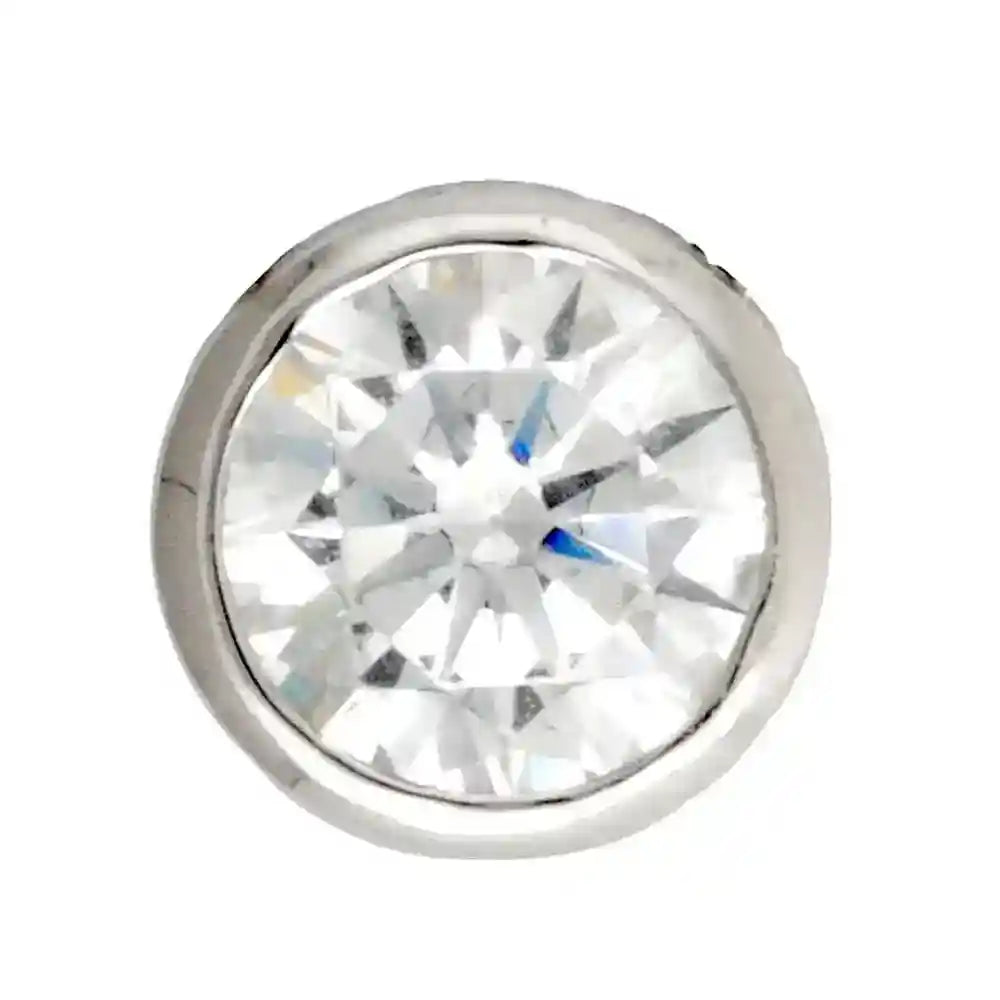 Anhänger rund 585 14 kt Weißgold