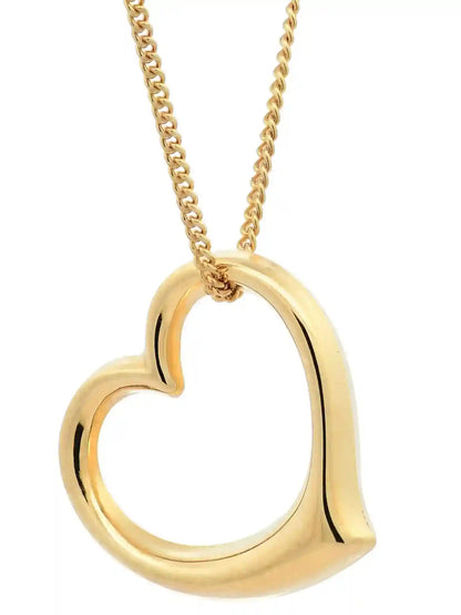 Anhänger Swingheart 333-8 Karat Gold mit vergoldeter Silberkette - Firma Holzenplotz - Silberketten-Goldketten.de 