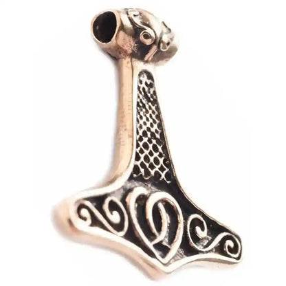 Anhänger Thors Hammer Mjölnir Bronze Schmuck - Thorhammer - 38x34mm