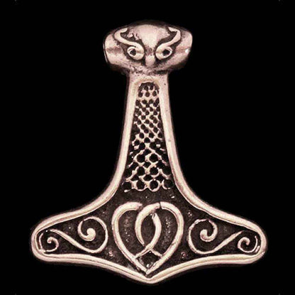 Anhänger Thors Hammer Mjölnir Bronze Schmuck - Thorhammer - 38x34mm