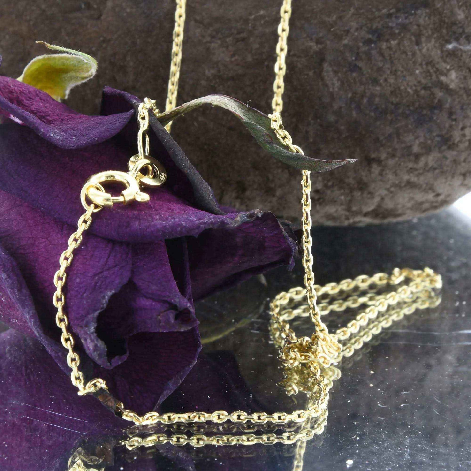 Ankerkette diamantiert Breite 1,2mm - 585-14 Karat Gold - Firma Holzenplotz - Silberketten-Goldketten.de 