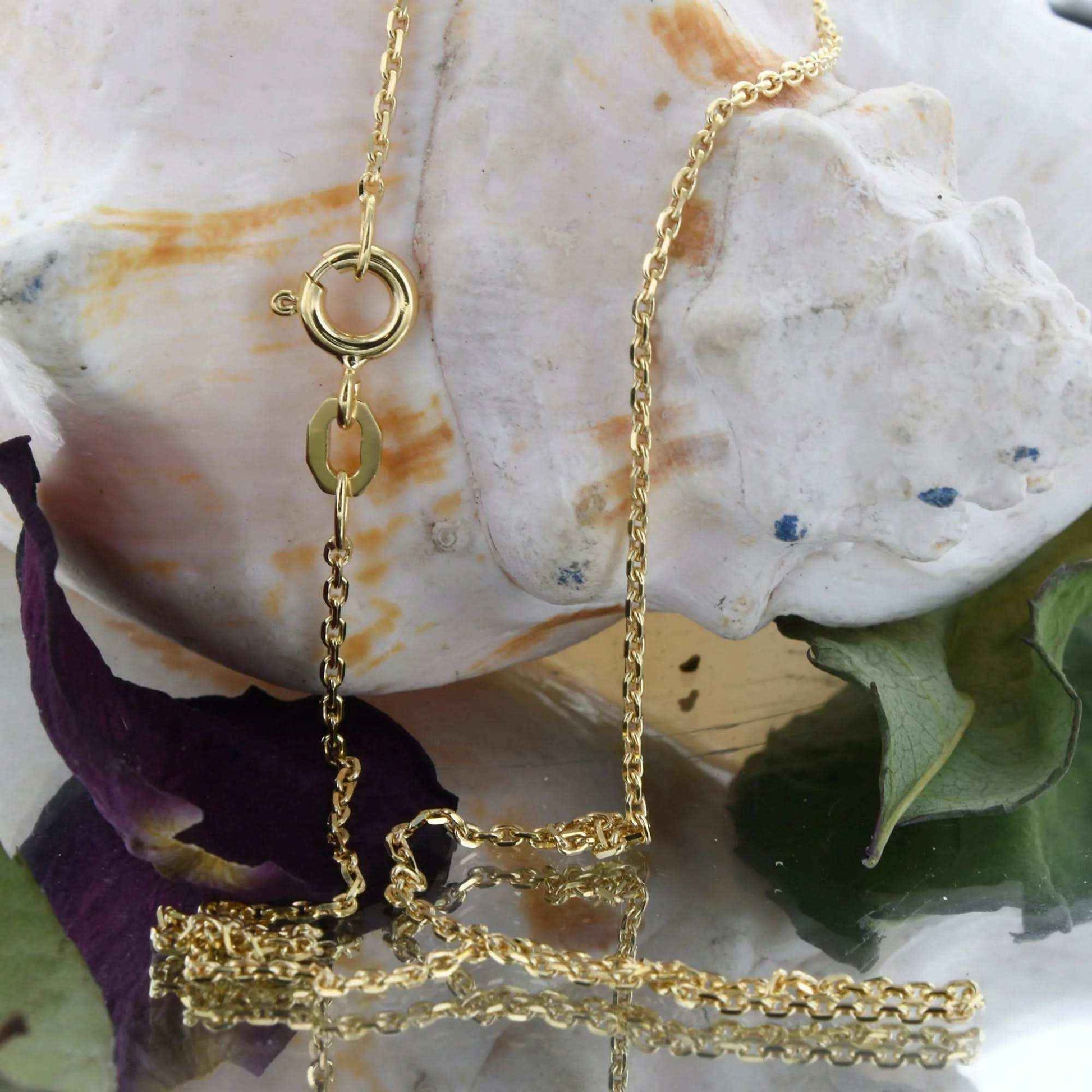 Ankerkette diamantiert Breite 1,2mm - 750-18 Karat Gold - Firma Holzenplotz - Silberketten-Goldketten.de 