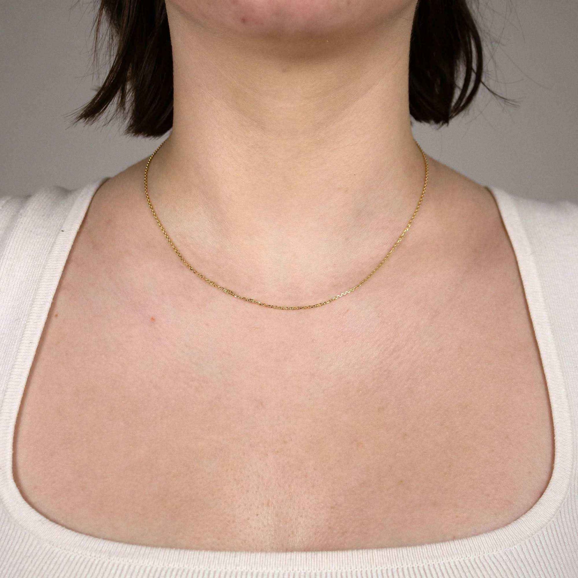 Ankerkette diamantiert Breite 1,2mm - 750-18 Karat Gold - Firma Holzenplotz - Silberketten-Goldketten.de 