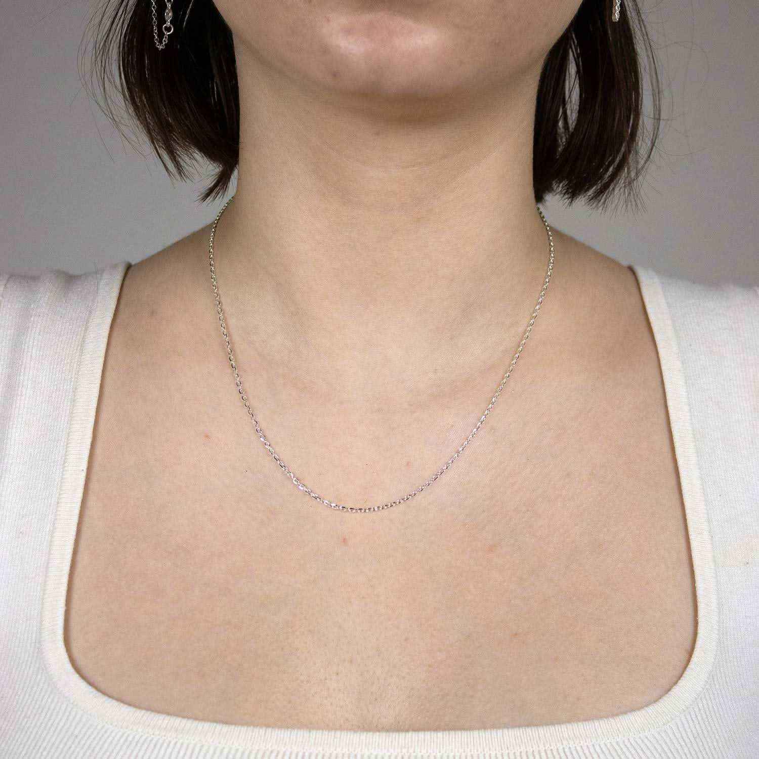 Ankerkette diamantiert Halskette Breite 1,4 mm - 925 Sterlingsilber