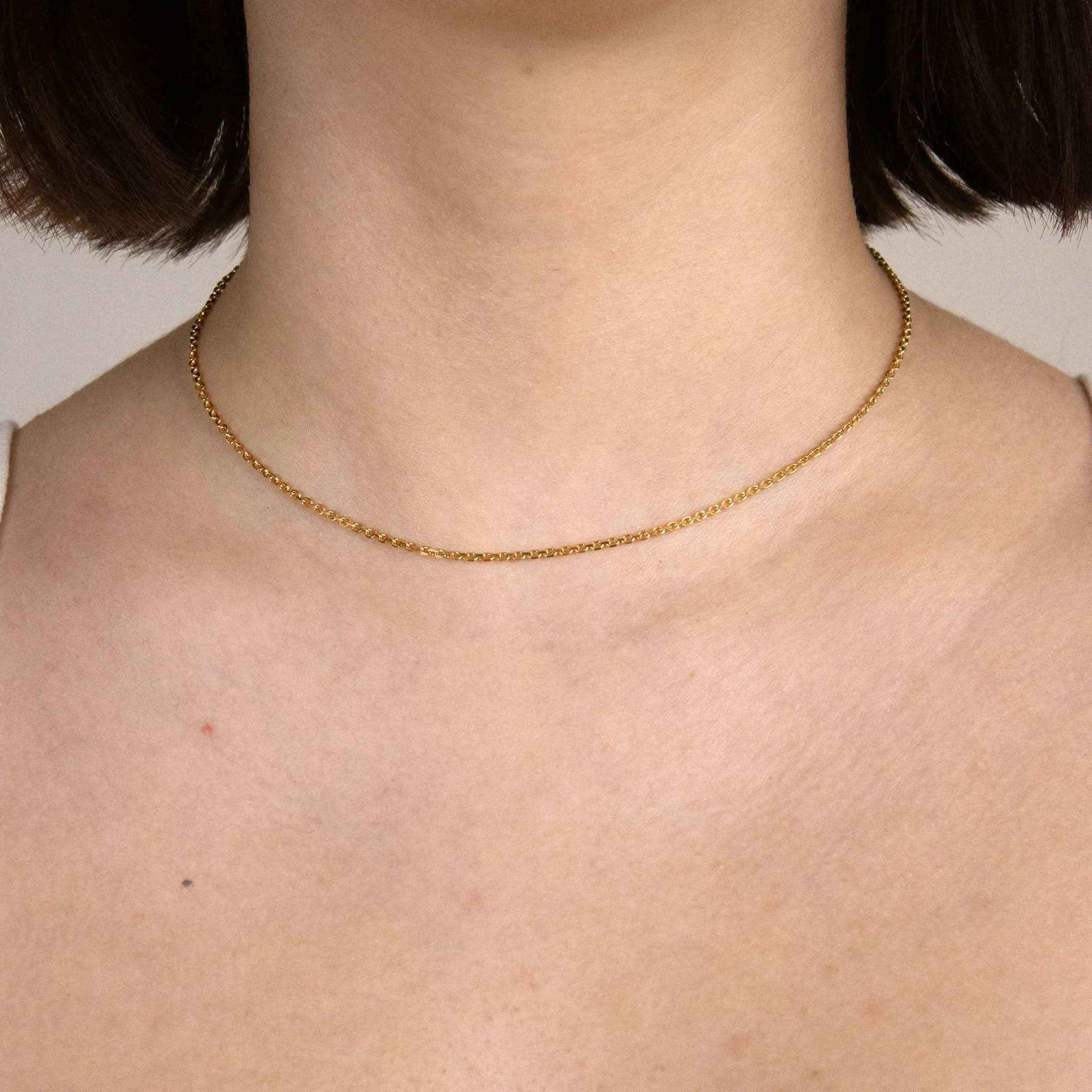 Ankerkette diamantiert Breite 1,7mm - 750-18 Karat Gold - Firma Holzenplotz - Silberketten-Goldketten.de 