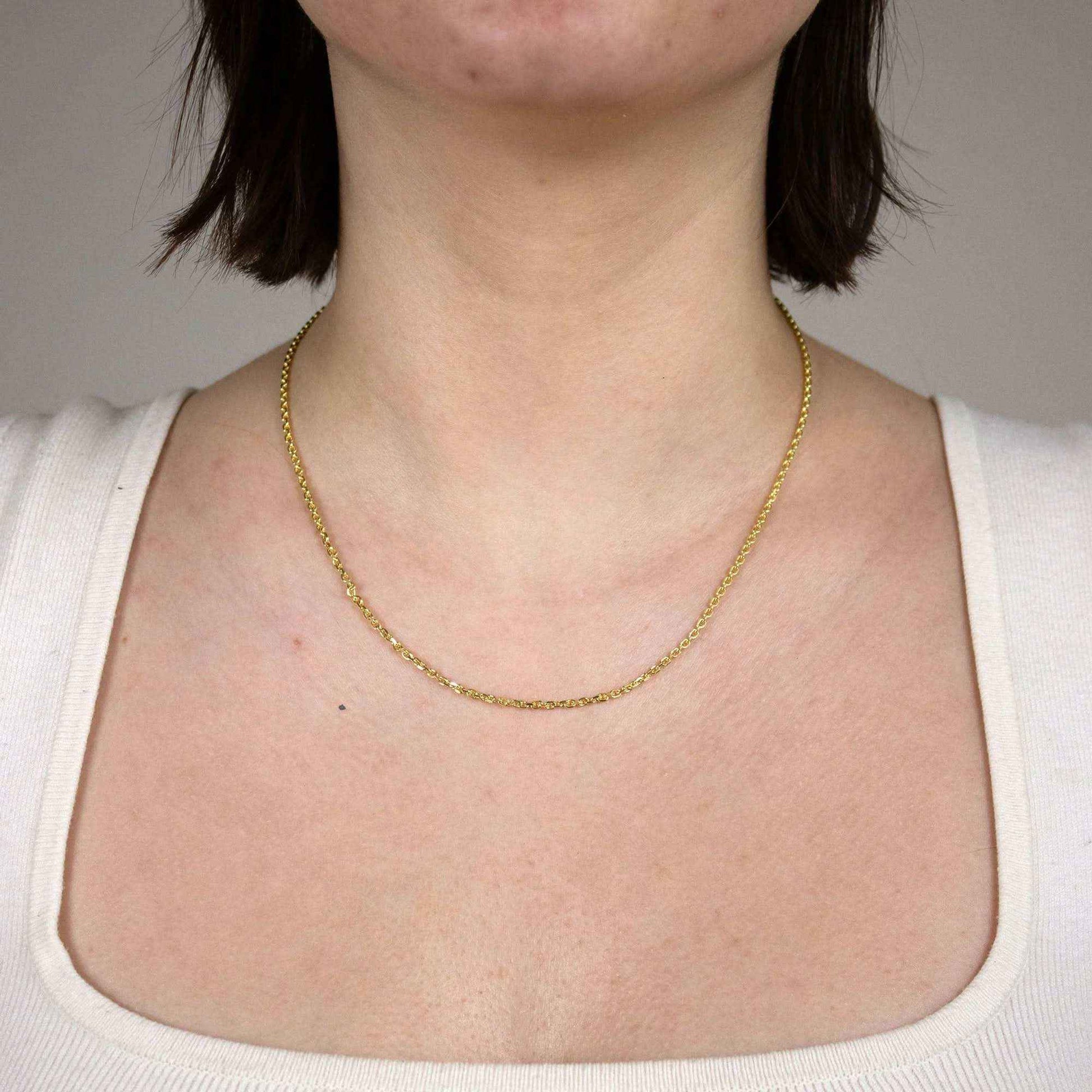 Ankerkette diamantiert Breite 1,9mm - 585-14 Karat Gold - Firma Holzenplotz - Silberketten-Goldketten.de 