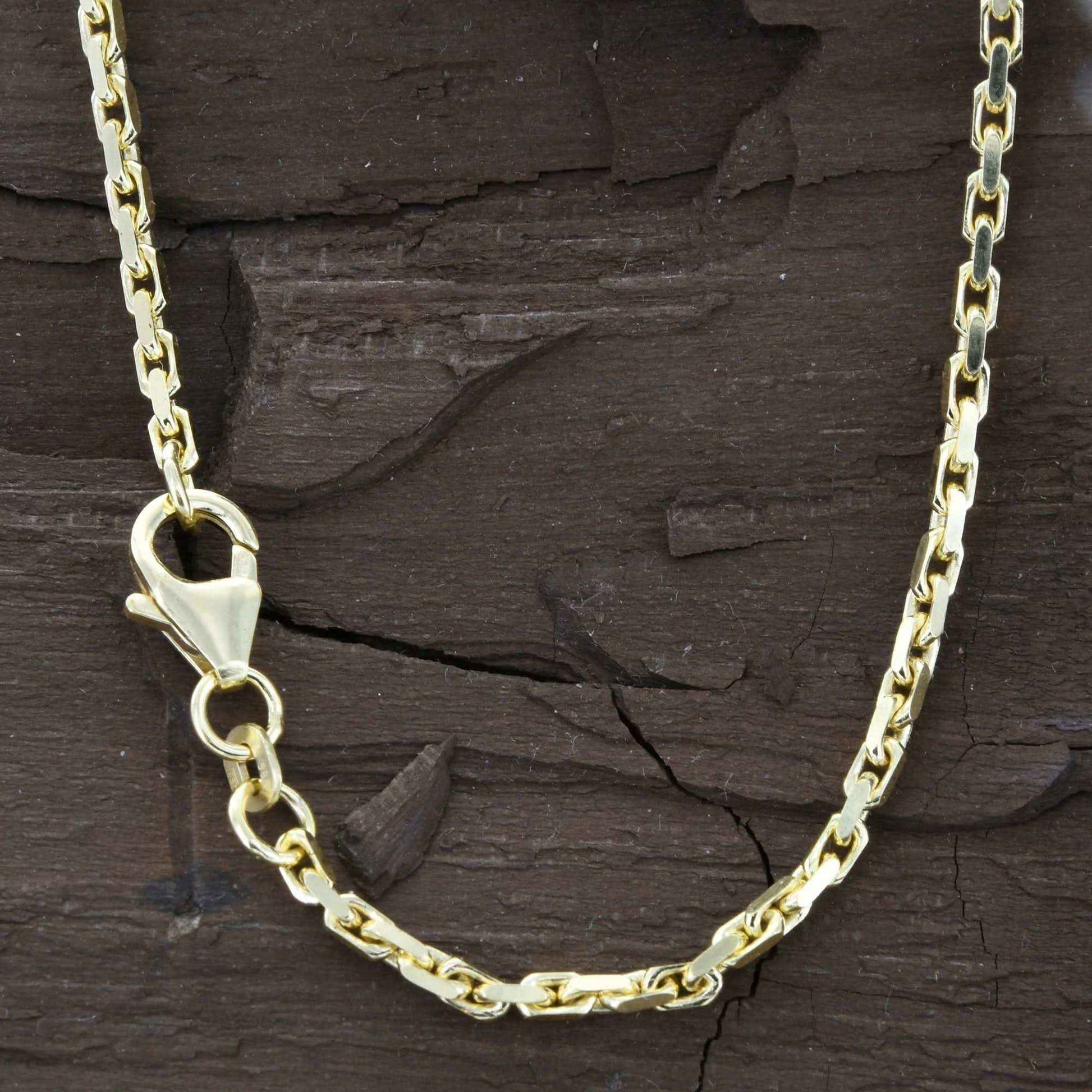 Ankerkette diamantiert Breite 2,0mm - 585-14 Karat Gold - Firma Holzenplotz - Silberketten-Goldketten.de 