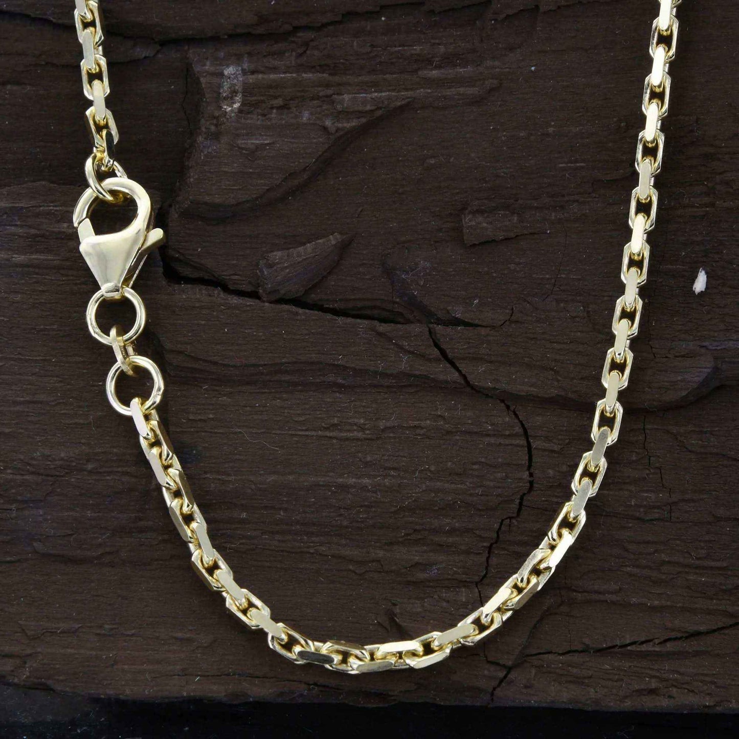 Ankerkette diamantiert Breite 2,0mm - 585-14 Karat Gold - Firma Holzenplotz - Silberketten-Goldketten.de 