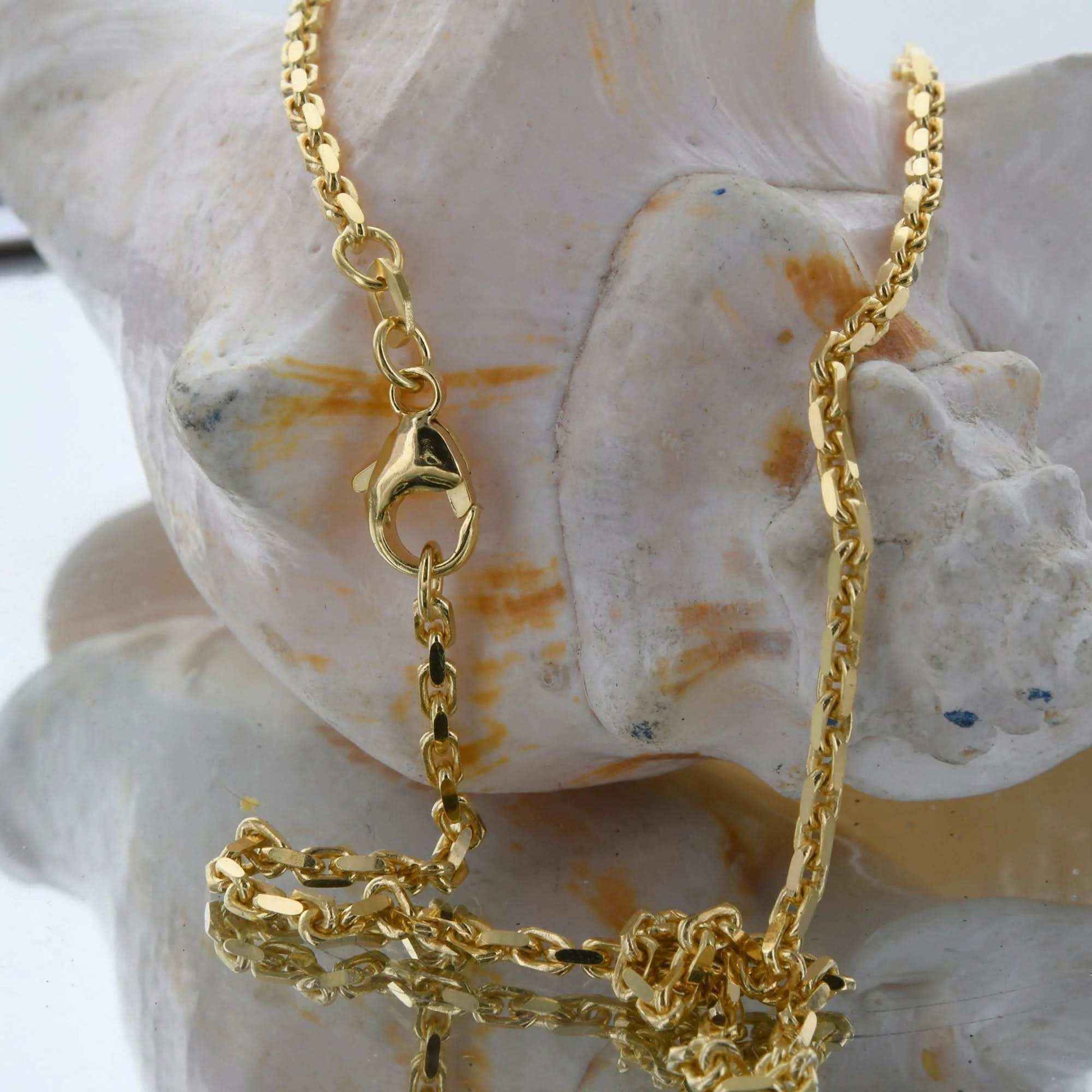 Ankerkette diamantiert Breite 2,0mm - 750-18 Karat Gold - Firma Holzenplotz - Silberketten-Goldketten.de 