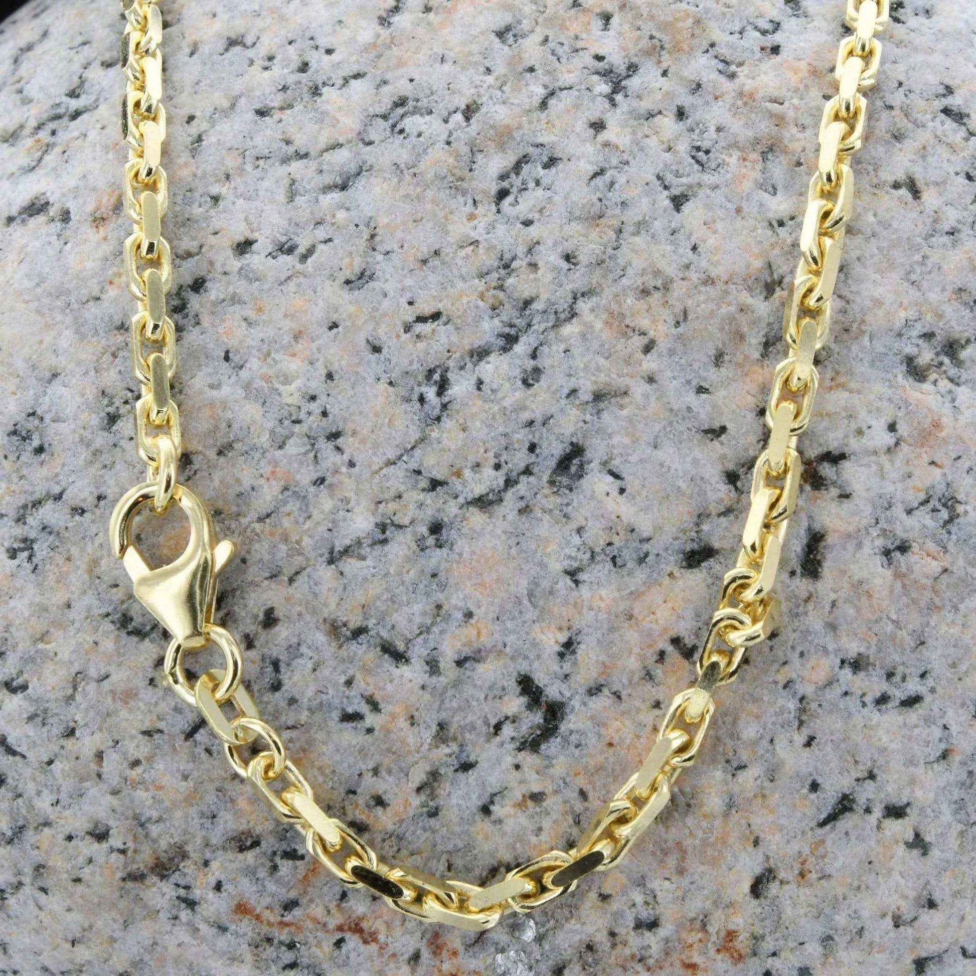 Ankerkette diamantiert Breite 2,5mm - 585-14 Karat Gold - Firma Holzenplotz - Silberketten-Goldketten.de 
