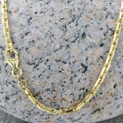 Ankerkette diamantiert Breite 2,5mm - 585-14 Karat Gold - Firma Holzenplotz - Silberketten-Goldketten.de 