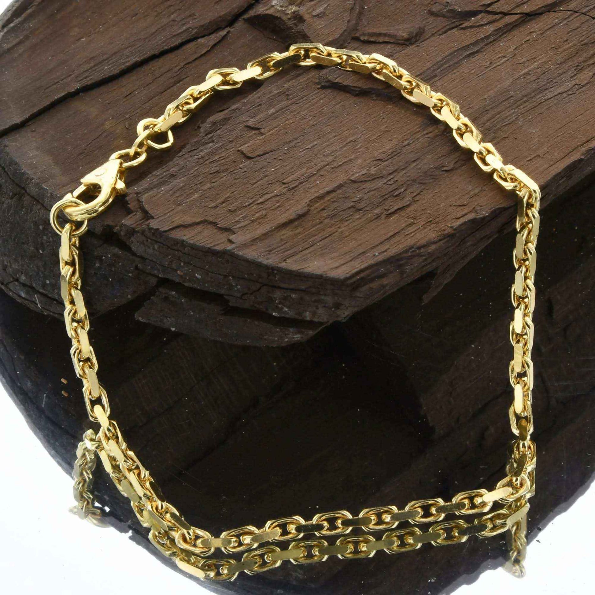 Ankerkette diamantiert Breite 2,5mm - 585-14 Karat Gold - Firma Holzenplotz - Silberketten-Goldketten.de 