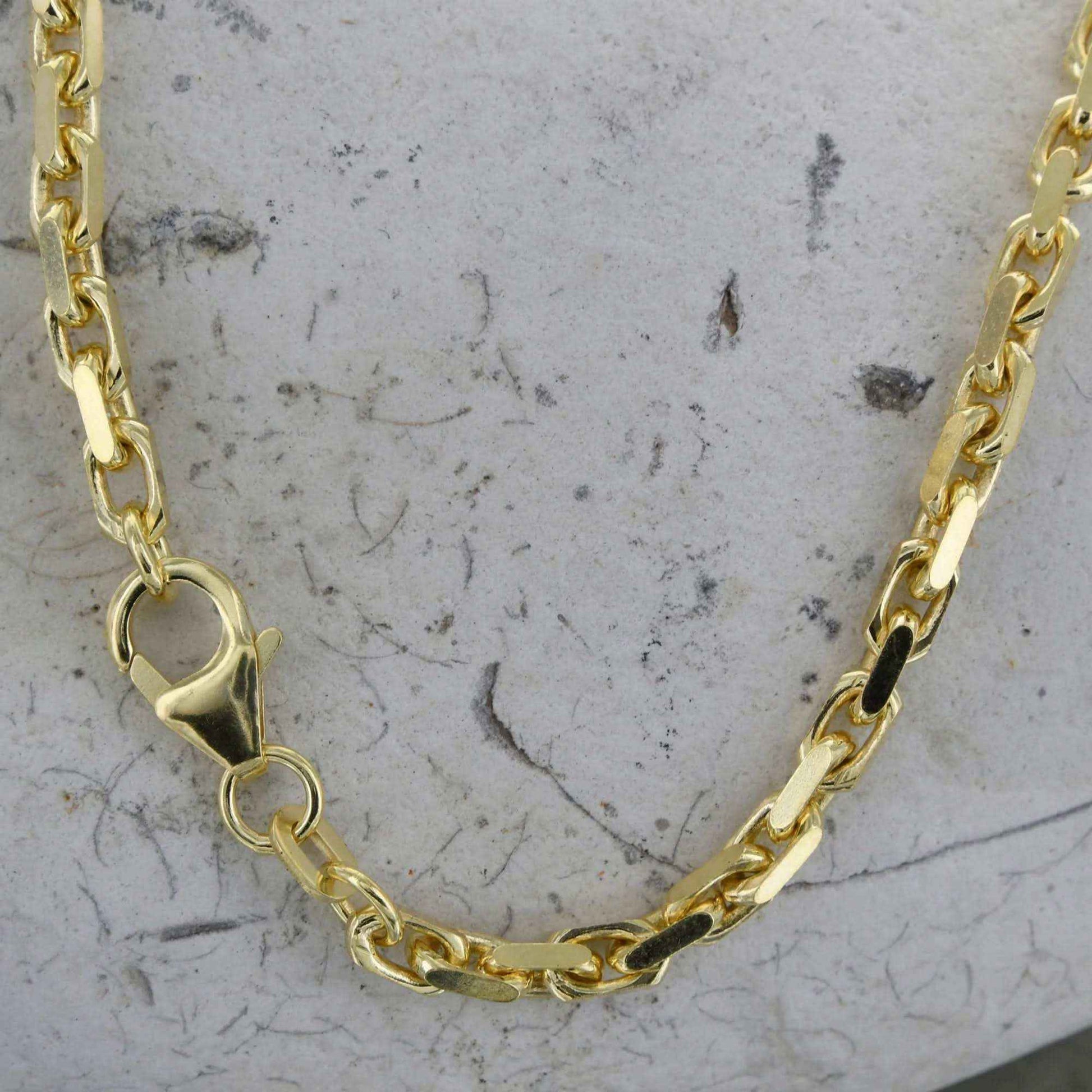 Ankerkette diamantiert Breite 3,0mm - 585-14 Karat Gold - Firma Holzenplotz - Silberketten-Goldketten.de 
