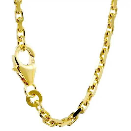 Ankerkette diamantiert Länge 18,5cm - Breite 2,0mm - 333-8 Karat Gold - Firma Holzenplotz - Silberketten-Goldketten.de 