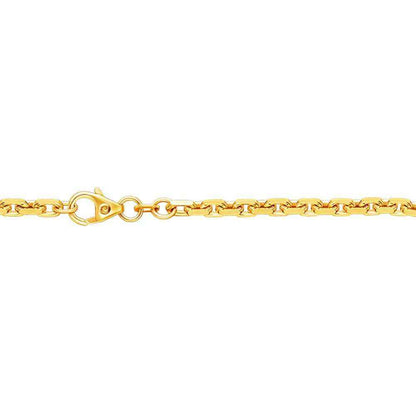Ankerkette diamantiert Länge 21cm - Breite 3,0mm - 333-8 Karat Gold