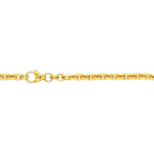 Ankerkette diamantiert Länge 21cm - Breite 3,0mm - 333-8 Karat Gold - Firma Holzenplotz - Silberketten-Goldketten.de 