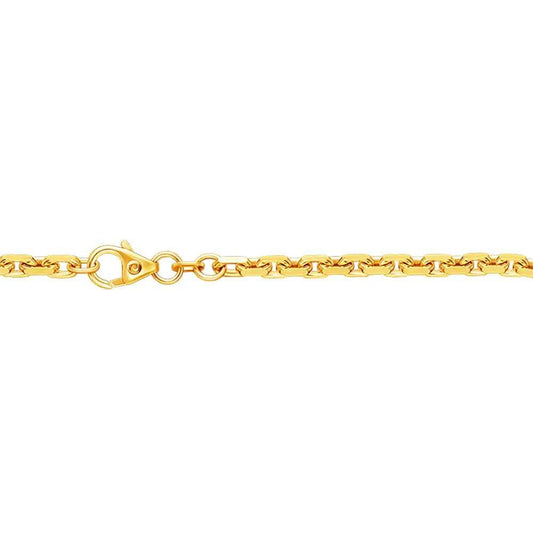 Ankerkette diamantiert Länge 21cm - Breite 3,8mm - 333-8 Karat Gold