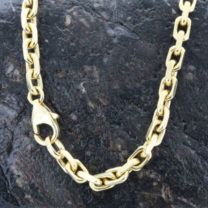 Ankerkette diamantiert Länge 45cm - Breite 4,0mm - 585-14 Karat Gold