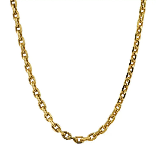 Ankerkette diamantiert Länge 60cm - Breite 1,2mm - 585-14 Karat Gold