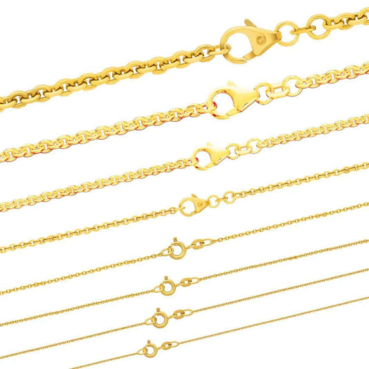 Ankerkette rund Halskette  585 - 14 Karat Gold Auswahl