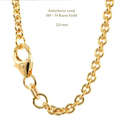 Ankerkette rund Halskette  585 - 14 Karat Gold Auswahl