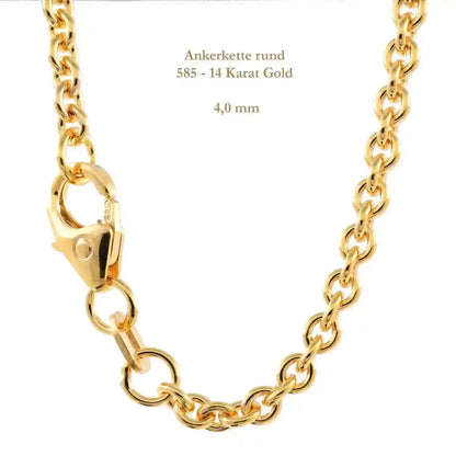 Ankerkette rund Halskette  585 - 14 Karat Gold Auswahl