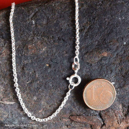 Ankerkette rund Halskette  925 Sterlingsilber Auswahl