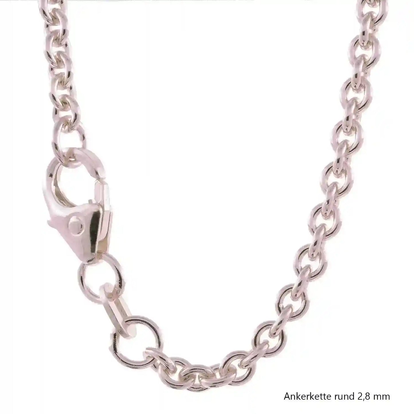 Ankerkette rund Halskette  925 Sterlingsilber Auswahl