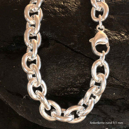 Ankerkette rund Halskette  925 Sterlingsilber Auswahl