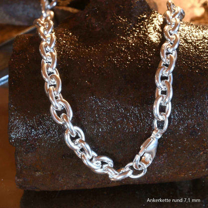 Ankerkette rund Halskette  925 Sterlingsilber Auswahl
