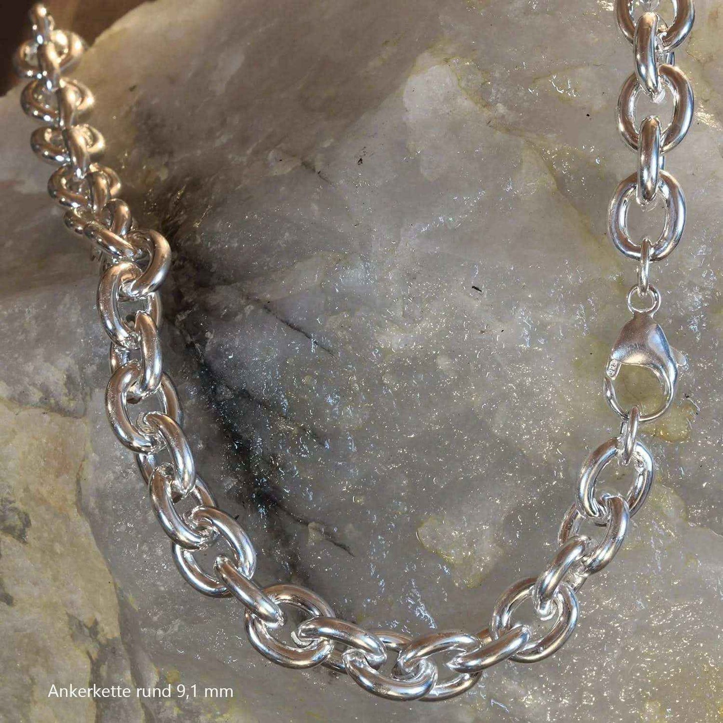 Ankerkette rund Halskette  925 Sterlingsilber Auswahl