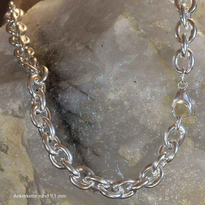 Ankerkette rund Halskette  925 Sterlingsilber Auswahl